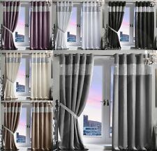 DIAMANTE THERMAL BLACKOUT PAIR CURTAINS READY MADE EYELET RING TOP FULLY LINED for sale  Shipping to South Africa