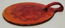 Bandeja de charcutaria Blenko vidro amberina arte laranja queijo vermelho - maçãs, usado comprar usado  Enviando para Brazil