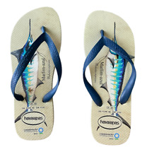 Sandália de praia Havaianas Marlin Azul flip flop creme masculina tamanho 39-40 em excelente estado usado comprar usado  Enviando para Brazil