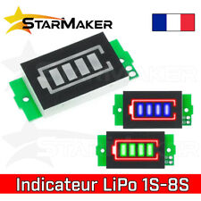 Battery indicator lipo 18650 1s 2s 3s 4s 5s 6s 7s 8s-capacity lithium level til salgs  Frakt til Norway