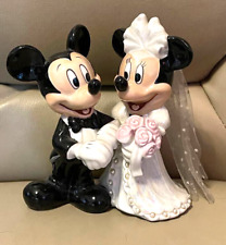 Estatueta de porcelana/topper de bolo Disney Mickey e Minnie Mouse noiva e noivo comprar usado  Enviando para Brazil