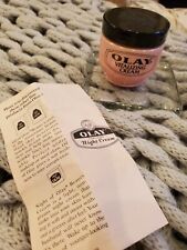 CREMA VITALIZANTE OLAY ORIGINAL VINTAGE 2 oz vaso de leche rosa completo con instrucciones , usado segunda mano  Embacar hacia Argentina