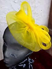 Bright yellow fascinator for sale  Shipping to Ireland