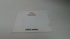 Leica minilux manual for sale  SOUTHEND-ON-SEA