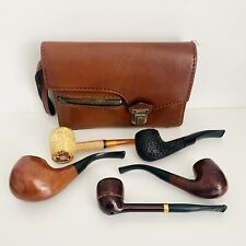 Used, Vintage Leather Pouch & Tobacco Smoking Pipes Lot - London Made, Alco, Corn Cob for sale  Shipping to South Africa