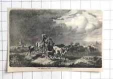 Used, 1858 "The Approaching Storm" From A Picture By Professor Frederick Voltz for sale  Shipping to South Africa