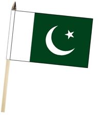 Pakistan Large Hand Flag With Wooden Pole (18" x 12") for sale  Shipping to South Africa