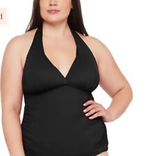 Traje de baño tankini halter negro para mujer LA BLANCA 16 Island Goddess segunda mano  Embacar hacia Argentina