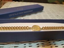 Pulsera Medallón de Oro CRISTAL SWAROVSKI de Aura - NUEVA EN CAJA ~ ¡MUY Femenina! segunda mano  Embacar hacia Mexico