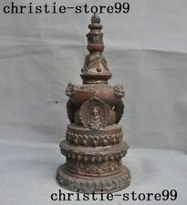 Estátua torre pagode stupa Buda Shakyamuni Shakya Mani dourado bronze tibetano comprar usado  Enviando para Brazil