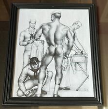 Used, Tom of Finland framed Art Print "Sailor Measurments"  Muscled Men gay interest for sale  Shipping to South Africa