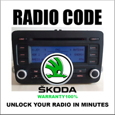 SKODA CODES RADIO ANTI-THEFT UNLOCK STEREO SERIES RNS310 RCD510 MFD C SERVICE for sale  Shipping to South Africa