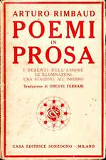 Rimbaud arturo poemi usato  Trieste