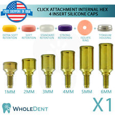 Click Attachment Abutment 4 Inserir Tampas de Silicone Dental Implant Interno Hex, usado comprar usado  Enviando para Brazil