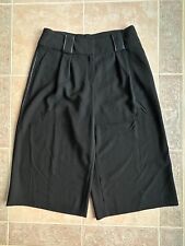 Calça Escada lã preta perna larga Capri cintura larga feminina tamanho 40-EUA 8 comprar usado  Enviando para Brazil