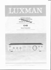 Luxman user manual gebraucht kaufen  Thiede