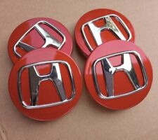 Tampas centrais de aro de roda Honda vermelhas logotipo cromado 69 mm/2,75 conjunto de 4 comprar usado  Enviando para Brazil
