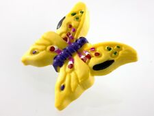 Prenda de Colección Plástico Moldeado Amarillo Mariposa Botón 1 In Novedad Patrón 209B segunda mano  Embacar hacia Argentina