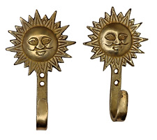 Conjunto de 2 ganchos de parede de latão estilo vintage em forma de sol para organizador de pano chave comprar usado  Enviando para Brazil