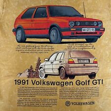 Volkswagen Licença Oficial VW Golf GTI 91 Masculino Tamanho Grande Gráfico Dourado T NOVO comprar usado  Enviando para Brazil