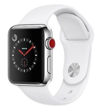Used, Apple Watch Series 3 42mm Stainless Steel + White Band GPS + Cellular - Grade B+ for sale  Shipping to South Africa