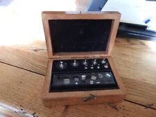 Antique Vintage apothecary/jewellery scale weight set original box & contents, used for sale  Shipping to South Africa