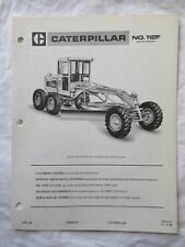 CAT Caterpillar No. Folheto de especificações de vendas de motoniveladoras 112F comprar usado  Enviando para Brazil