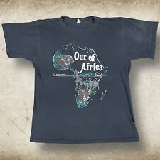 Camiseta vintage 80’s 90’s Out Of Africa gráfica desbotada história preta desgastada tamanho XL comprar usado  Enviando para Brazil