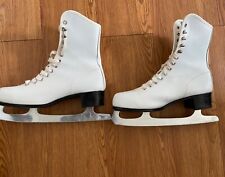 Ladies Vintage White Figure Ice Skates Womens Size 7, used for sale  Shipping to South Africa