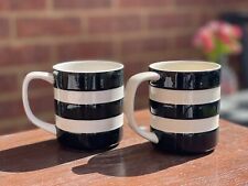 Cornishware black mugs for sale  SWINDON