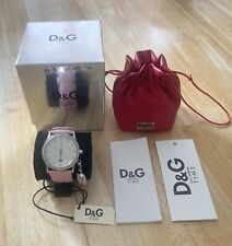 Relógio feminino D&G Dolce & Gabbana DW0009 pulseira de couro rosa Gloria Stones 💎 comprar usado  Enviando para Brazil