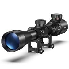 CVLIFE 3-9x40 Rifle Scope R/G Illuminated Optical Scope Mil-dot Reticle + Mounts, used for sale  Shipping to South Africa