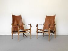 Usado, 1/2 Safari Stuhl Sessel Arm Chair Leder Eiche Antik W. Kienzle & K. Klint comprar usado  Enviando para Brazil