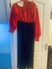 Red black jumpsuit. for sale  HORNCHURCH