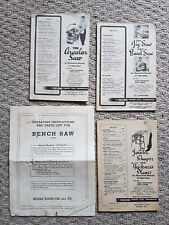 Sierra Circular Jig 3 Craftsman Cepilladora regruesadora 1950s Handbooks & Banco vio instruir segunda mano  Embacar hacia Argentina