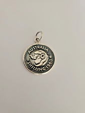 Sterling Silver Australian 1960  Shilling Coin Pendant for sale  Shipping to South Africa