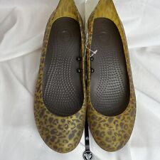 Nuevo con etiquetas Zapatos de salón Crocs Carlisa Leopardo Mini Cuña Para Mujer Talla 8 W Estampado Animal segunda mano  Embacar hacia Argentina