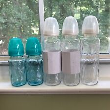 5 biberones Evenflo GLASS Twist SIN BPA para bebés lactantes verde azulado 4 oz transparentes 8 oz segunda mano  Embacar hacia Argentina