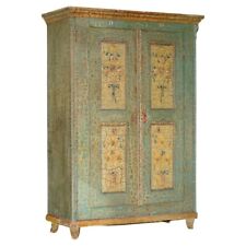 ANTIQUE 1738 DATED OLDEST ORIGINAL PAINT HOUSEKEEPERS FOLDED LINEN WARDROBE for sale  Shipping to South Africa