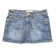 Mini-saia jeans Vigoss juniores 26 "cintura azul denim bolsos com aba (sem etiqueta de tamanho) comprar usado  Enviando para Brazil