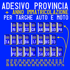 Adesivi Targa Provincia usato in Italia | vedi tutte i 10 prezzi!