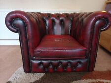 Chesterfield chair leather for sale  DARWEN