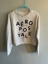 Moletom Aeropostale Feminino Tamanho Médio Cropped Cinza Casual Pulôver Escolar, usado comprar usado  Enviando para Brazil