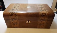 Antigua caja de escritor vintage de 12" escritorio para regazo o chapa con incrustaciones de ecritorio fregona segunda mano  Embacar hacia Argentina
