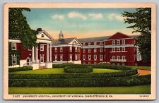 Postal vintage del Hospital Universitario Virginia Charlottesville VA Medical Center segunda mano  Embacar hacia Argentina