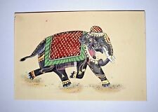 Running Elephant Art Handmade Animal Painting Wall Decor Art On Old Paper for sale  Shipping to Canada