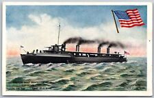 Cartão postal da Marinha dos EUA torpedo barco destruidor Lawrence DD-8 E. Muller 1907 AS1B, usado comprar usado  Enviando para Brazil