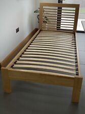 bed single frame solid oak for sale  MANSFIELD