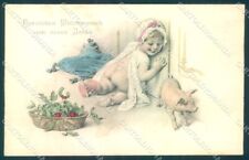 Cartolina capodanno maiale usato  Italia