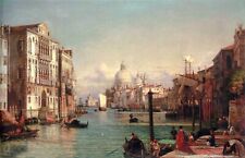 Oil painting Friedrich-Nerly-Canale-grande venedig Venice cityscape building art for sale  Shipping to Canada